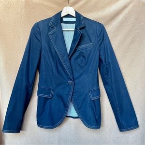Zara Denim Blazer Women Sz Small